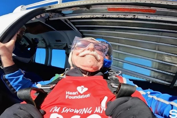 Aucklander Ian Robinson went skydiving for his 90th birthday