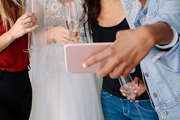 Bride and friends wedding