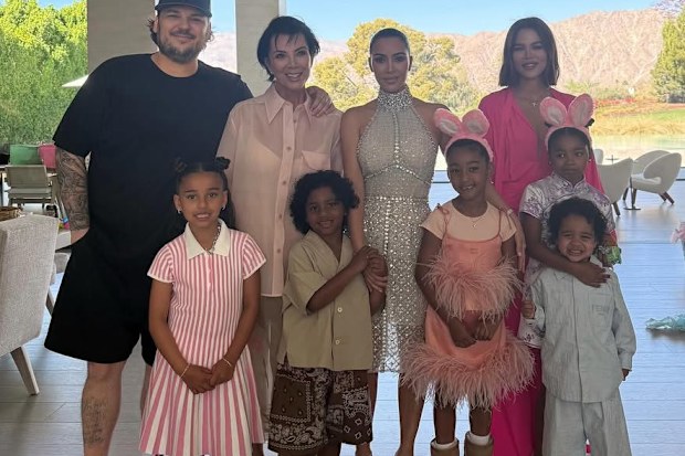Kim Kardashian celebrates Easter with the family, including a rare appearance from Rob Kardashian
