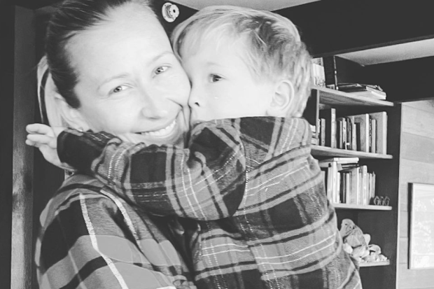 Lauren with son Alfie.