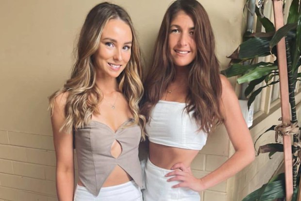 Rachael with a friend before her diagnosis.