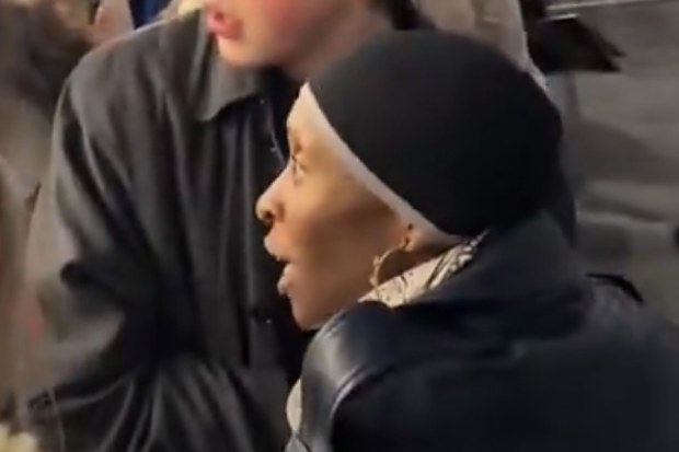 Wicked star Cynthia Erivo calms an agitated fan in London in March 2026.