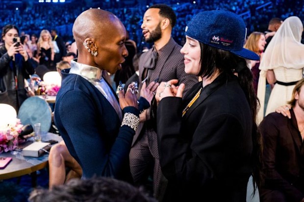 Billie Eilish Cynthia Erivo at the 2025 Grammy awards
