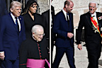 Donald Trump, Melania Trump, Prince William, Volodymyr Zelenskyy arrive at Pope Francis funeral