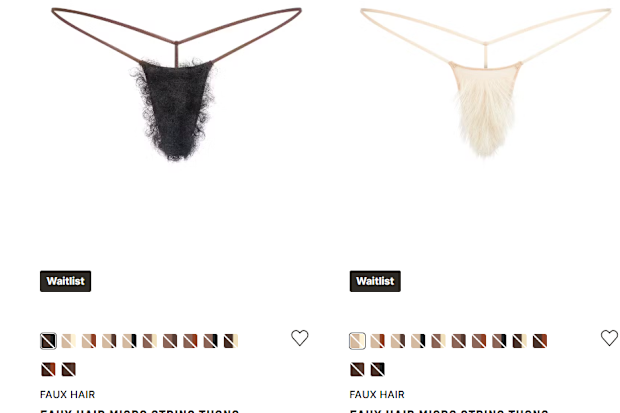 Skims public hair thong 