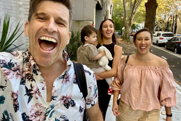 Osher with wife Audrey, son Wolfie and his stepdaughter Georgia.  
