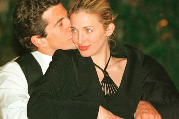 John F. KennedyJn and wife Carolyn Bessette-Kennedy at the White House Correspondents dinner in 1999, two months before their death.