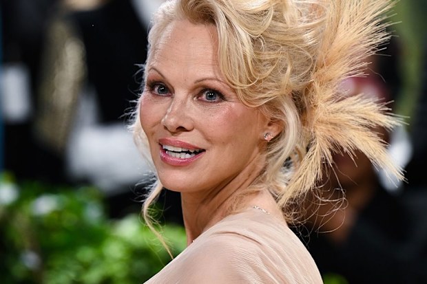 Pamela Anderson on the 2024 Met Gala red carpet on May 6. Anderson has not succumbed to the whims of beauty trends and has rocked a fine brow for decades.