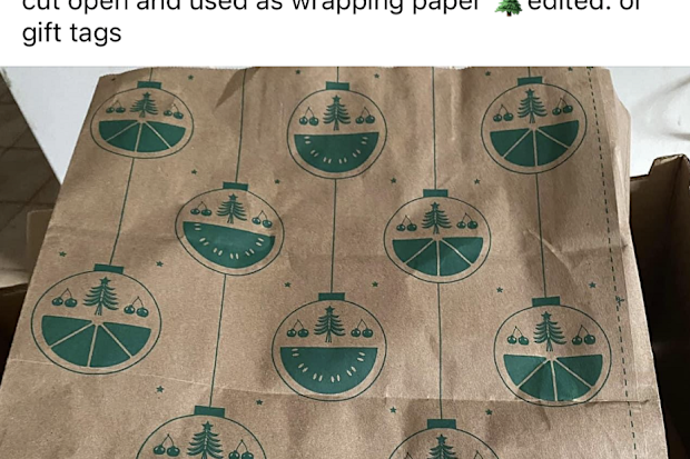 Woolworths shopping bags wrapping paper