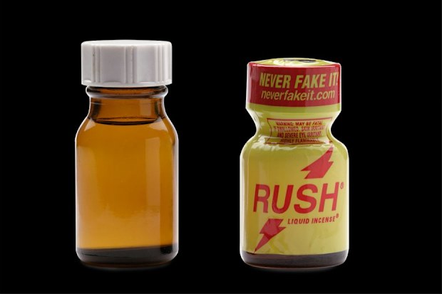 Amyl nitrite, or 'poppers' can be bought behind the counter at a lot of adult stores.