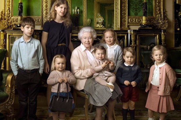 Portait of late Queen Elizabeth II with her great-grandchildren was released to mark her 80th birthday in 2016.