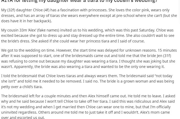 Bride wedding cousin tiara