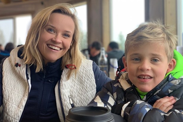 Reese Witherspoon with son Tennessee Toth.