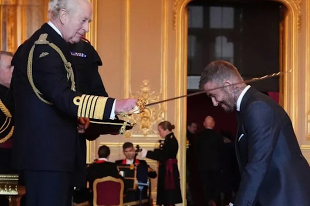 David Beckham knighted at Windsor castle by King Charles