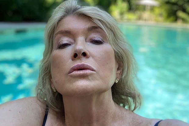 Martha Stewart pool selfie