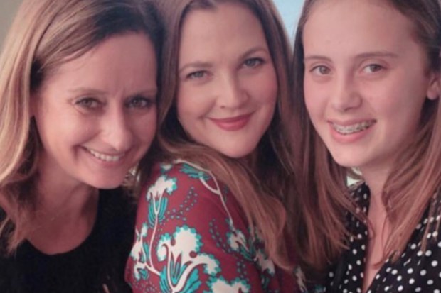 Tory Archbold with Drew Barrymore
