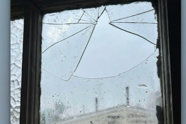 A massive supercell thunderstorm has hammered parts of Queensland, unleashing giant hail, fierce winds and lightning