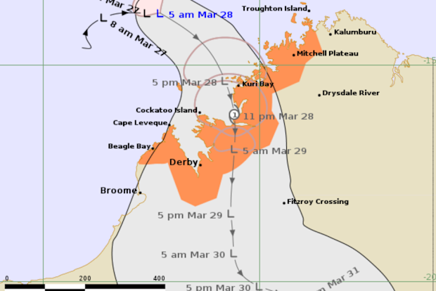 The Bureau of Meteorology has issued a warning that a tropical cyclone could hit northern Western Australia tonight.