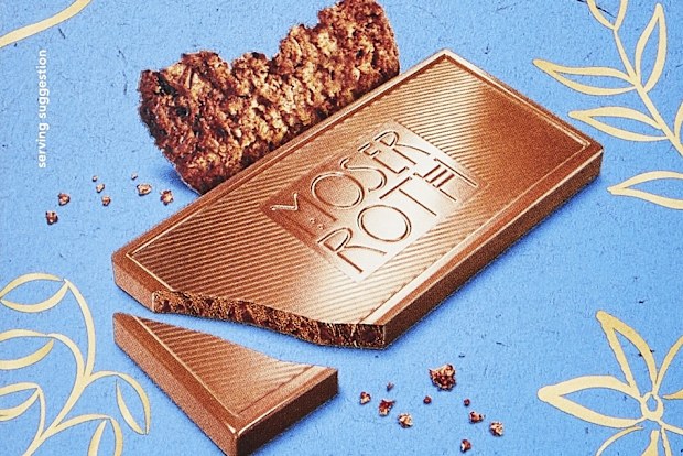 Moser Roth vegan cookie crunch chocolate block