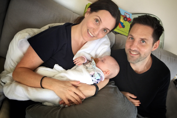 Annalize and Chris with their daughter Sienna.