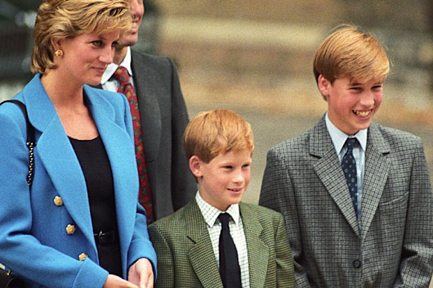 Princess DIana, Prince Charles and their sons William and Harry in 1995.