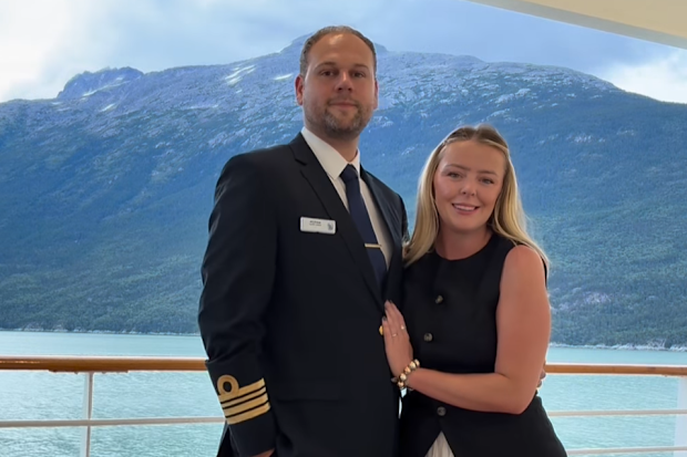 Megan McGuinness, known as Meghan Kate lives on a cruise ship with her husband, Marvin.