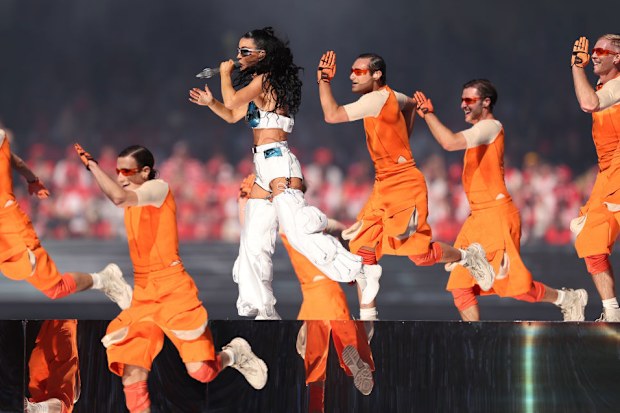 MELBOURNE, AUSTRALIA - SEPTEMBER 28: Katy Perry performs during the AFL Grand Final match between Sydney Swans and Brisbane Lions at Melbourne Cricket Ground, on September 28, 2024, in Melbourne, Australia. (Photo by Robert Cianflone/AFL Photos via Getty Images)