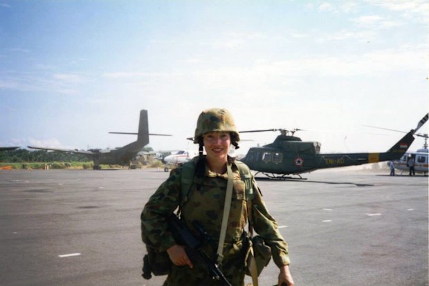 Tamara Sloper Harding in Timor-Leste with International Force East Timor (INTERFET) in 1999.