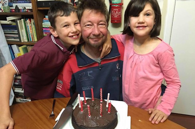 Lorelei (right) with her dad and brother before she was diagnosed.