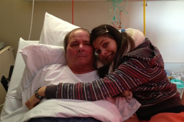 Chantelle Pellegrini with her dad Augusto after he was diagnosed with cancer.
