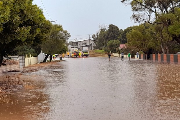 Residents are being warned not to drive through floodwaters.