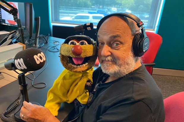 Jamie Dunn with Agro puppet