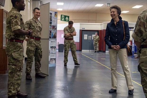Princess Anne, The Princess Royal visited the Duke of Gloucester Barracks to meet with British Army personnel  