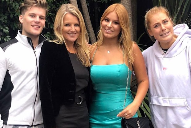 Simone Callahan and her three children.