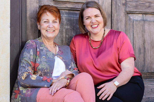 Lacey with her mum Fran, with whom she runs Money School.