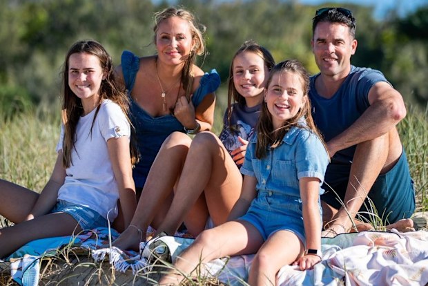 Georgette Hewitt with her family.