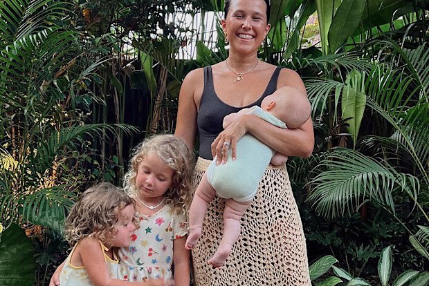 Sophie Pearce and her daughters