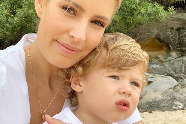 Elle with son Tor.