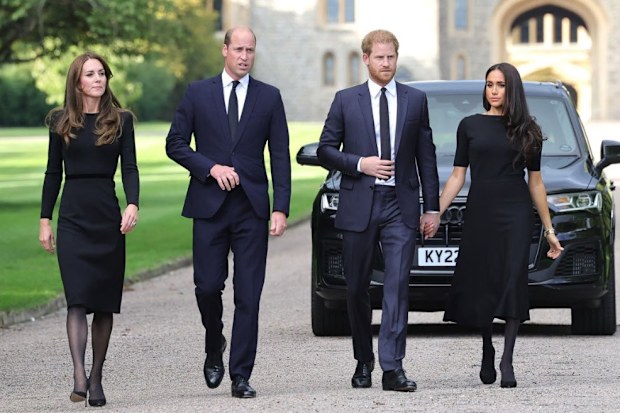 kate william harry meghan walkabout queen elizabeth death