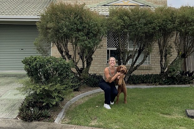 Purchased home after renting bought dog