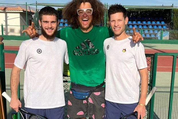 Redfoo with tennis players