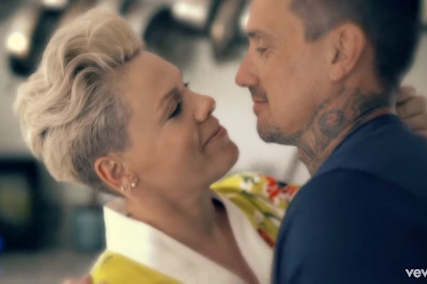 Pink and Carey Hart in 90 Days music video