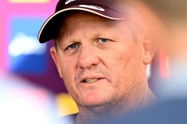 Coach Kevin Walters speaks at a press conference after a Brisbane Broncos NRL Captain's Run.