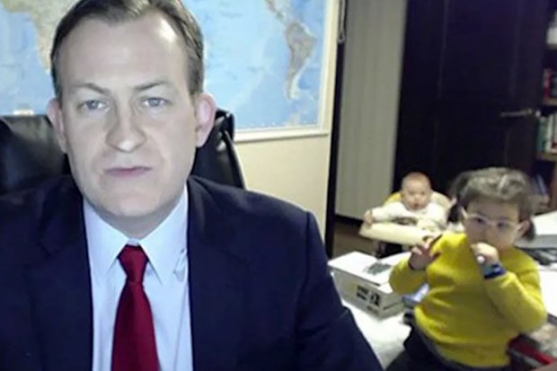 'BBC Dad' Professor Robert Kelly was interrupted during a live cross to the network.