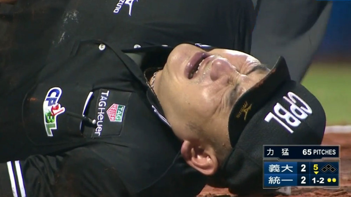 Baseball: Umpire taken out after being hit in the groin | Nine.com.au