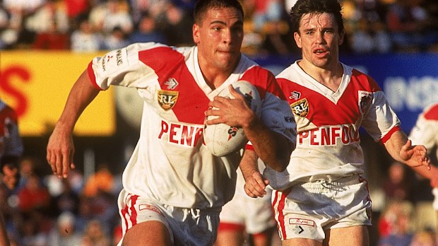 Anthony Mundine in action for St George in 1995. (Getty Images)