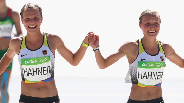 German twin ststers Anna and Lisa Hahner. (Getty Images)