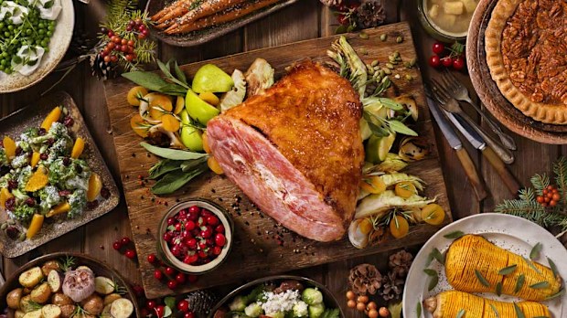 Christmas ham feast