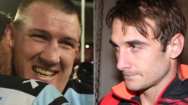 The respective captains: Paul Gallen and Jobe Watson. (AAP)