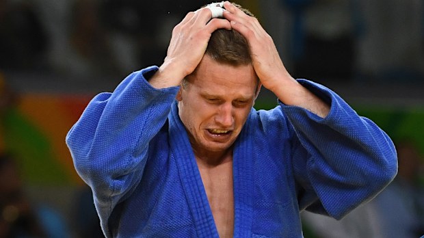 Dirk Van Tichelt after his Olympic match. (AFP)